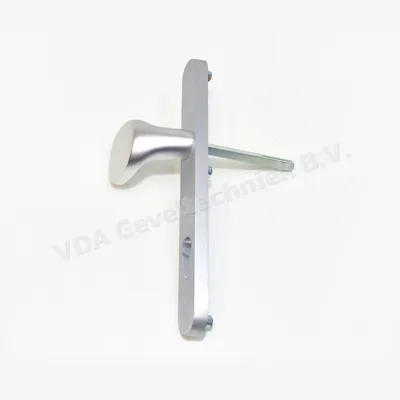 Stalufix Duwer buitenschild PZ92 SKG** 250 x 34 mm Afgerond geborstel aluminium Veiligheids-deurbeslag zonder schroeven rechts / links