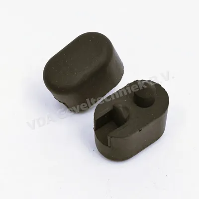 Alcoa Stootdop TBV Sluitzijde stootbuffer dop los rubber ,dopmaat 32 x 22 mm , gatmaat 8 mm