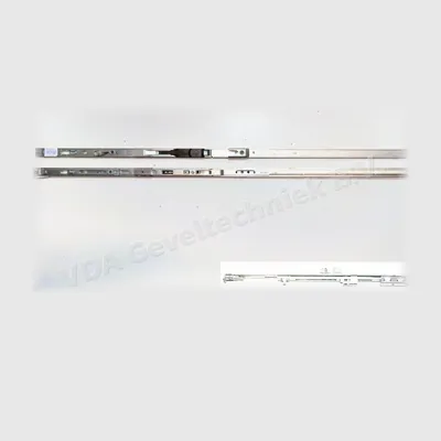 Roto NX constant stolpespagnolet (Stulpgetriebe). FFH 601-800 Gr.690 Stolpvleugelraampomp met zwarte hendel. 1 x sluitplaat hendelhoogte 246 mm