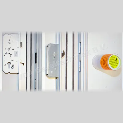 Nemef Alprokon Meerpuntssluiting Deurnaald Set Comfort Drn 55 / 72 / 8 / F16 x 2850 mm Draairichting Loopdeur Rechts Deurdikte 40 mm Tbv. PKVW SKG incl Grendel
