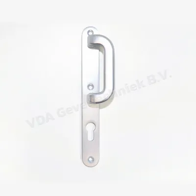 Stalufor Greep Schild Binnen PZ 92 32 x 250 mm afgerond SKG*** geen schroef - stift op Ami gatenpatroon links rechts