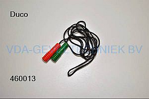 Duco touw/koord t.b.v. ventilatierooster rood/groen