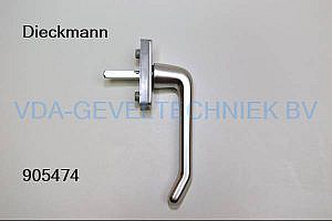 Dieckmann raamgreep/raamkruk D1003/2035/F1 aluminium 7x35