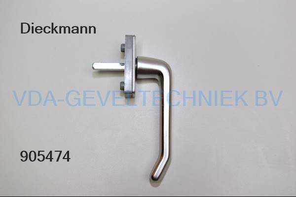 Dieckmann raamgreep/raamkruk D1003/2035/F1 aluminium 7x35
