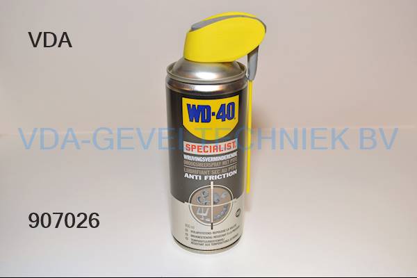 WD40 wrijvingsverminderende droogsmeerspray met PTFE