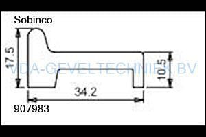 SOBINCO PENTALOCK SLUITLIJST 6874A-2