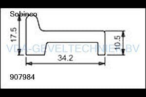 SOBINCO PENTALOCK SLUITLIJST 6874A-2