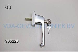GU raamgreep/raamkruk zilver 7x35 afsluitbaar