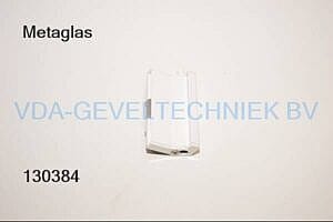 Metaglas schuifraamgreep rechts  (kruk) (klink) (hendel) wit