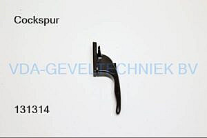 Cockspur A209 Raamgreep / kruk zonder pen Mat zwart 9mm rechts Yale sleutel  (klink) (hendel)