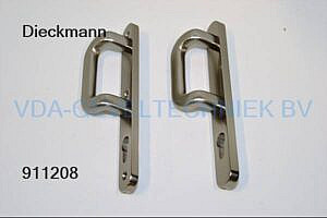 Edi Dieckmann Schuifdeurbeslag PC92 duwer SKG***Afgerond 245x30mm Zilver/F1 D4/4530