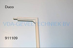Bedieningsstok creme lengte 1000mm incl. bocht 60mm(wit) t.b.v. ventilatie rooster 10mm