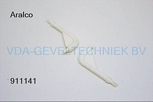 Aralco Bocht voor ventilatie rooster 65 mm stang 8 mm wit