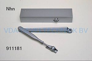 NHN Deurdranger met schaararm + bevestigingsMat. Links Rechts Zilver Type NO.836-DA