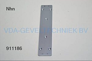 NHN Vlakke Montageplaat 282 x 54 mm zilver