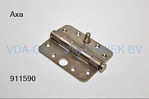 Axa schijflager scharnier rvs afgerond met dievenklauw 113x35x3 mm