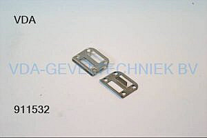 VDA Stolp sluitplaat Dubbel Gegalv. Staal