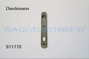 Edi Dieckmann Komgreepschild binnen SKG**Afgerond 245x30 mm F( / RVS Look Schuifdeur langschild met kom PZ/PC92MM.