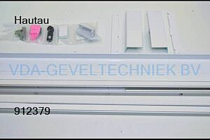 Hautau Set HKS 200 Z 1250 Wit Rail Geleider Kap en eindkappen wit. 218997