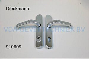 Edi Dieckmann deur garnituur kruk/kruk  met kerntrek schild PC92 schild 35 x 245 mm afgerond wit + stift + schroeven
