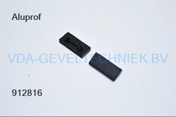 Aluprof Afwaterkapje met klepje zwart kunststof (prijs per stuk