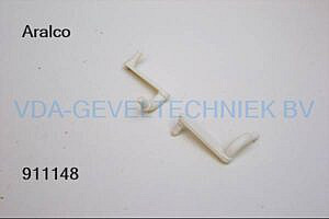 Aralco bocht hendel 19mm wit