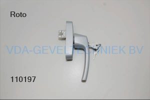 Roto alu raamkruk draaikiep afsluitbaar Zilver EV1 378843