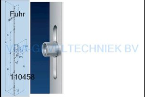 Fuhr 856 meerpuntssluiting 25/92/V20 2170 mm Type1 krukbediend