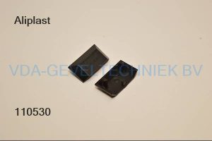 Aliplast afdekkap waterafvoer zwart ACVG45  (prijs per stuk, minimale afname 10 stuks)