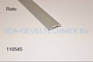 Aluminium Trengelstang groef t.b.v. raambeslag 10/14 1000MM