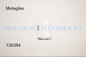 Metaglas schuifraamgreep rechts  (kruk) (klink) (hendel) wit