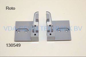 Roto eindkappen onderdorpel per paar/set Lin/Re SH 75T GE S 8000 Licht Grijs