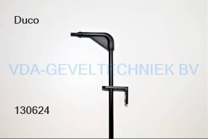 Bedieningsstok zwart lengte 1000mm incl. bocht 19mm t.b.v. ventilatie rooster 8mm