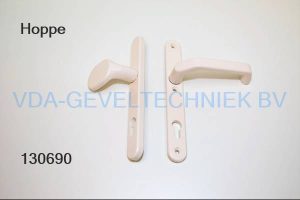 Hoppe Liverpool knop/duwer / kruk pc92 88G/3278/3276/1313G Ral 9001 Smal schild Veiligheidsbeslag