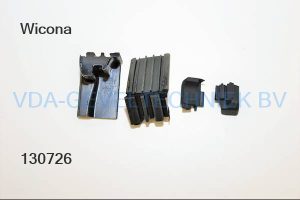 Wicona  eindstuk set  zwart rubber Hoekstukjes W3
