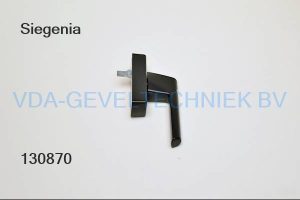 Siegenia draaikiep raamkruk/raamgreep lm 4200 RAL 7021 Mat afsluitbaar SI Line