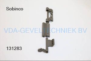 Sobinco alu klemscharnier kadergroef 14/18 mm als 10/14 mm RAL7039 afwijkende schaar aansluiting montage