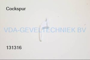 Cockspur A209 Raamgreep / kruk wit 9016 9mm Links