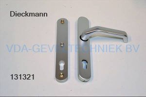 Edi Dieckmann deur garnituur binnen kruk / buiten blind met PC92 gat LI/RE schild 35 x 245 mm afgerond Serie Kronos F1