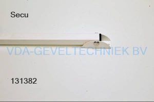 SecuBar schuifpuibeveiliger afsluitbaar met bevestigingsmat. 890-1280 Ral 9010 SKG**