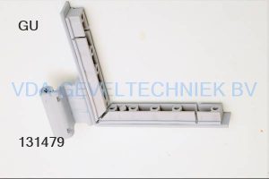 GU onderscharnier Falzecklagerband  vleugeldeel N Uni-Jet Links 18 mm Nijhuis Accoya kleur grijs