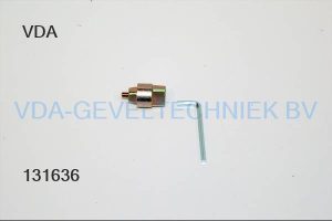 Roca verlengde steekas spindel tbv Vloerveer  18mm middendeel  totaal 41,5 mm  incl schroef en inbussleutel