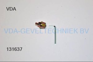 Roca verlengde steekas spindel tbv Vloerveer  3.5mm middendeel  totaal 27 mm  incl schroef en inbussleutel