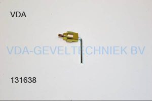 Roca verlengde steekas spindel tbv Vloerveer  13 mm middendeel  totaal 36.5 mm  incl schroef en inbussleutel