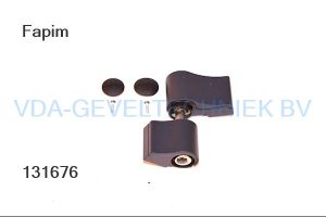 Fapim  2-delig Loira Scharnier Hinge Grijs Antraciet 66/20