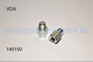 Verloopstuk/verloopmoer M8xM10 M8 binnendraad M10