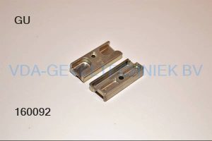 Gu  padnok sluitplaat 9-35508-00-0-1  Deceuninck Zendow / Kommerling Gold  (Pilzzapf blech)