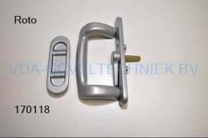 Roto schuifpui/schuifraam/patio greep/komgreep zilver (kruk)