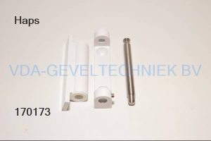 Haps blokscharnier pen RAL9016 70mm 4370-30 met stiftzekering