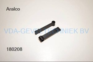 Aralco hendel 48mm zwart ventilatie/rooster